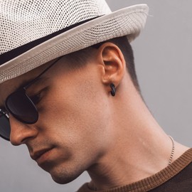 Bandmax Snake Earrings Women Men Stainless Steel Earrings Python/Cobra Hoop Earrings Cobra Stud Earrings Snake Piercings Earrings Biker Punk Gothic Fashion Jewellery, Stainless Steel, No Gemstone