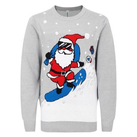 Label Cutters Boys Christmas Jumper Santa Snowboard 3 4 5 6 7 8 9 10 11 12 13 14 15 Years (14Y)