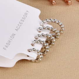 SILBERTALE Ball Beads Huggie Hoop Earrings 925 Sterling Silver Upper Ear Cartilage Helix Small Tiny Mini Sleeper Earrings, Sterling Silver