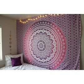 Popular Handicrafts New launched Tapestry Wall hangings Indian Mandala Wall Art, Hippie Wall Hanging, Bohemian Bedspread Purple