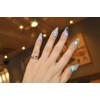 Handmade nail tips - ♀ Siren - Stiletto Blossom /