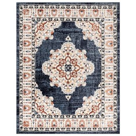 Gertmenian Modern Indoor Area Rug - 6x9 Medium, Non-Shedding & Stain-Resistant, Ideal for High Traffic Areas in Living/Dining Room, Bedroom, Office - Traditional, Khelo Blue, 29501