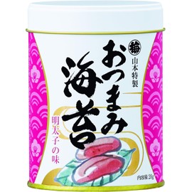 Yamamoto Nori Shop Seasoned Nori dried laver served as a snack 【 pollack roe 】 1 can 20g domestic dried laver Gift Year-end Gift family celebration Home [Head Office]