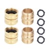 2Pairs 3/4in Brass Hose Adapter 2 Way Hose Adapter Durable