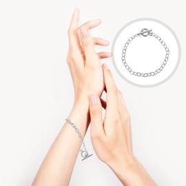 COHEALI 30pcs Women Charm Bracelet Chains with Clasp Fashionable Wrist Chains for Daily Wear Stylish Snake Bone Design and Safe Material for Personalization