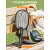 WOCVRYY Electric Fly Swatter Foldable Bug Zapper Racket with 4000V