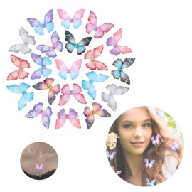 Hair Clip Butterfly Decoration, Double Layer Tulle Hair Clip Butterfly, Hair Clips Girls with Rhinestones, Butterfly Hair Accessories Girls for Valentine's Day Decorations, DIY Jewellery Accessories