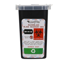 Beaupretty Disposal Blade Container Portable Sharps Container Razor Blades Dispenser for Barbershop Salon Recycling Box