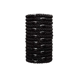 L. Erickson Grab & Go Ponytail Holders, Black, Set of Fifteen - Exceptionally Secure with Gentle Hold