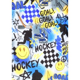 iscream + Corey Paige Designs Silky Soft Plush Lounge and Reading Bed Support Pillow - Play Hockey