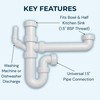 Hulthor Universal Double Bowl Sink Waste Kit - 1.5 &