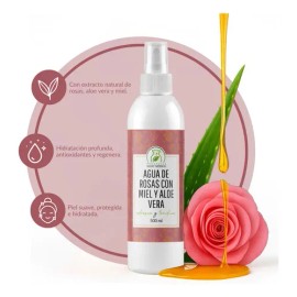 Agua De Rosas, Miel Orgánica & Aloe Vera Hidratante (500ml)