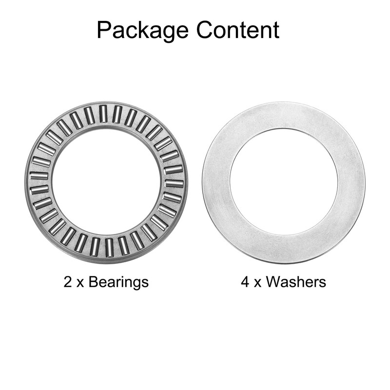 sourcing map 2 Sets NTA1625+2TRA Thrust Needle Roller Bearings with