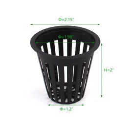 HAZOULEN Small Garden Plastic Net Cups Pots Fits in 2 Inch Holes, Set of 40