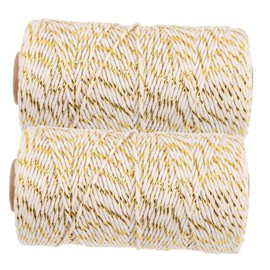 Operitacx 2 Pack Cotton Cord for Wrap Ribbon Brown String for Wrapping Macrame Cord Decorative Rope Wrapping