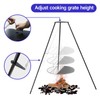 KIKIBRO Tripod Cooker Campfire, Grill Grate with Adjustable Height for