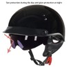 Motorcycle Half Helmet with Retractable Inner Sun Shade Quick Release