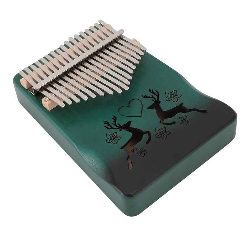 Finger Thumb Piano 17 Keys Exquisite Engraved Pattern Wood Kalimba