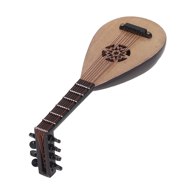 Lute Model Ornaments Simulation Pipa Chinese Guitar Stringed Instrument Decor