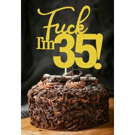 Decoraciones de cumpleaños doradas para mujeres, 35 decoraciones para tartas, 35 decoraciones para cumpleaños 35, decoración para tartas de cumpleaños 35, 35 decoraciones para pasteles, 35 decoraciones de cumpleaños doradas 35