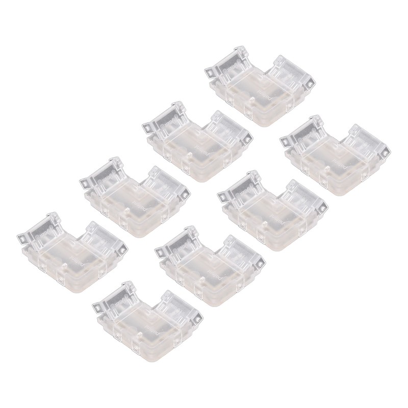 8PCS L Shaped LED Light Strip Connectors 4 Pin 10mm