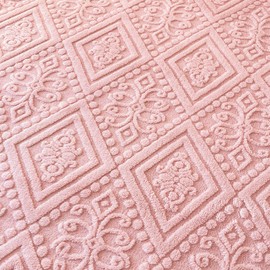 ZIQINPSQ - Sábana bajera ajustable de terciopelo de tafetán con cama individual – Ropa de cama de lujo, ultra suave, de calor rápido, antiestático, protector de colchón de 360°, color rosa, sin fundas
