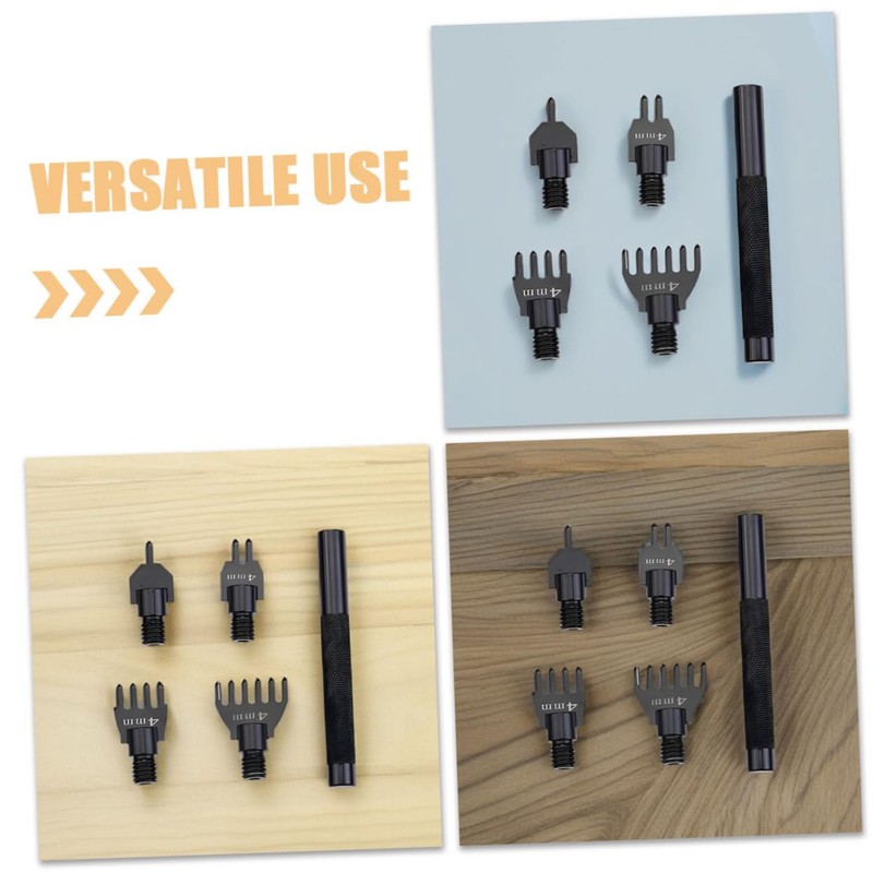 CHILDWEET 1 Set Detachable Leather Hole Punch Tool Kit DIY