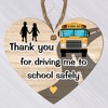 Thank You School Bus Driver Heart Plaque - Gift from