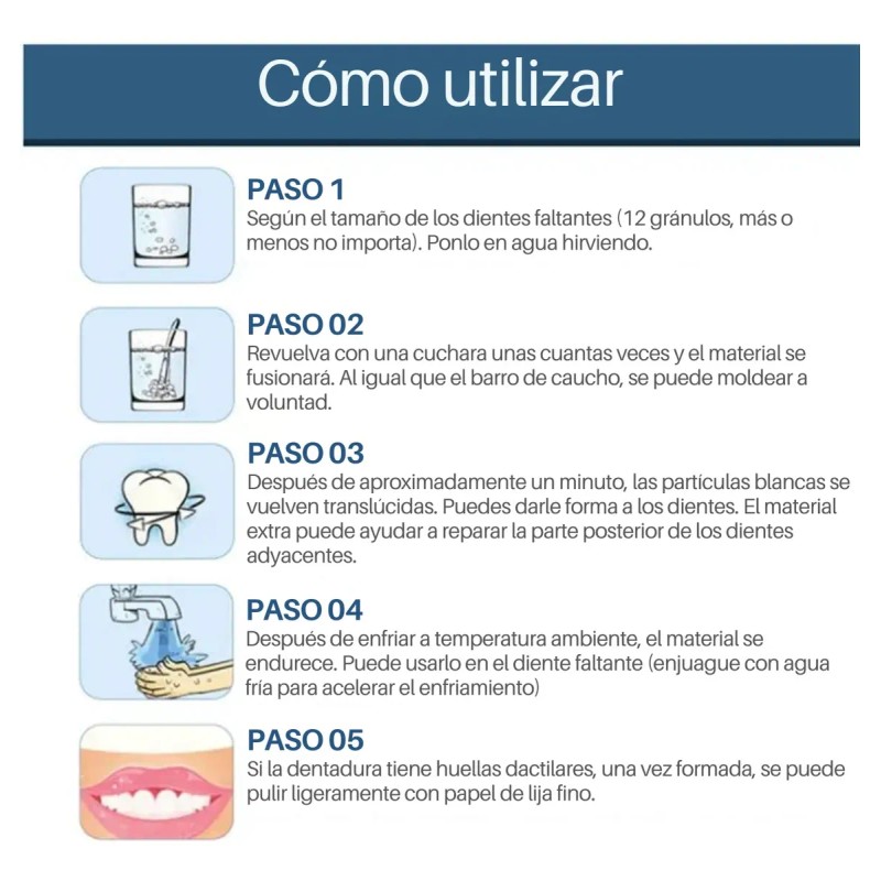 Perlas Adhesivas Moldea Dientes Sonrisa Perfecta Pack