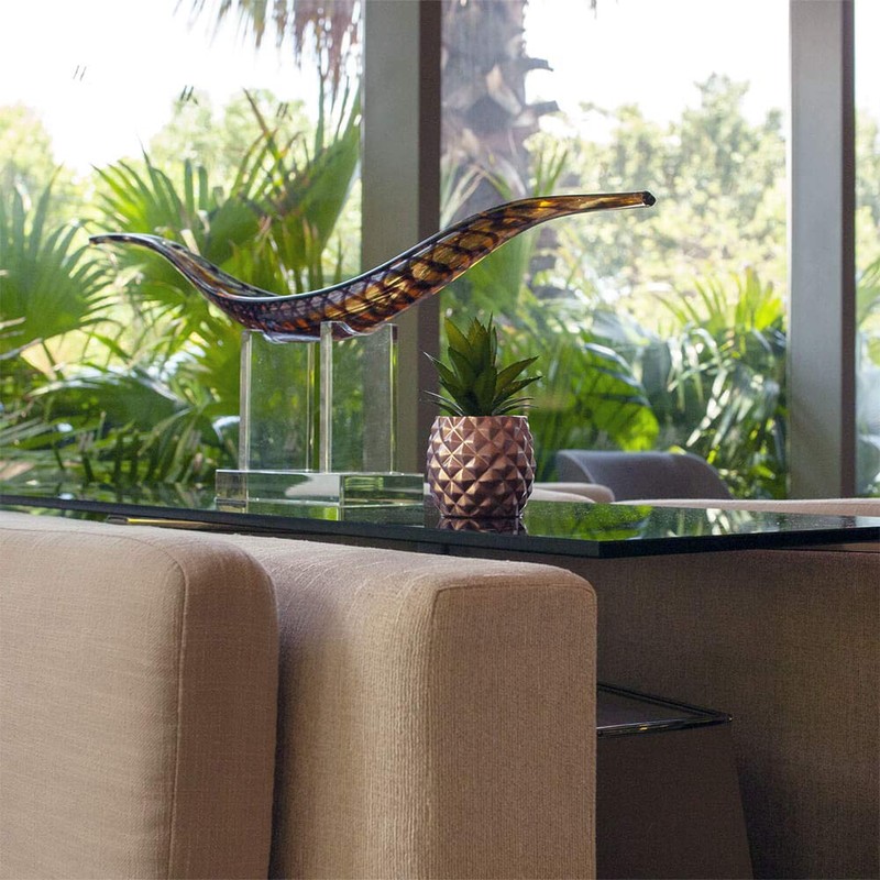 BLASCOOL Artificial Succulent Potted Pineapple Decor - Fake Pineapple Home