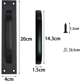 UptVin Sliding Door Handles, Heavy Duty Stainless Steel Handl-ES,Handles and Pulls - Cabinet, Fire, Surface Mounted Door Handl with Screws for Kitchen, Bedroom, Bathroom