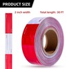 Kwtpsg High Visibility Reflective Tape, Waterproof Red and White Conspicuity