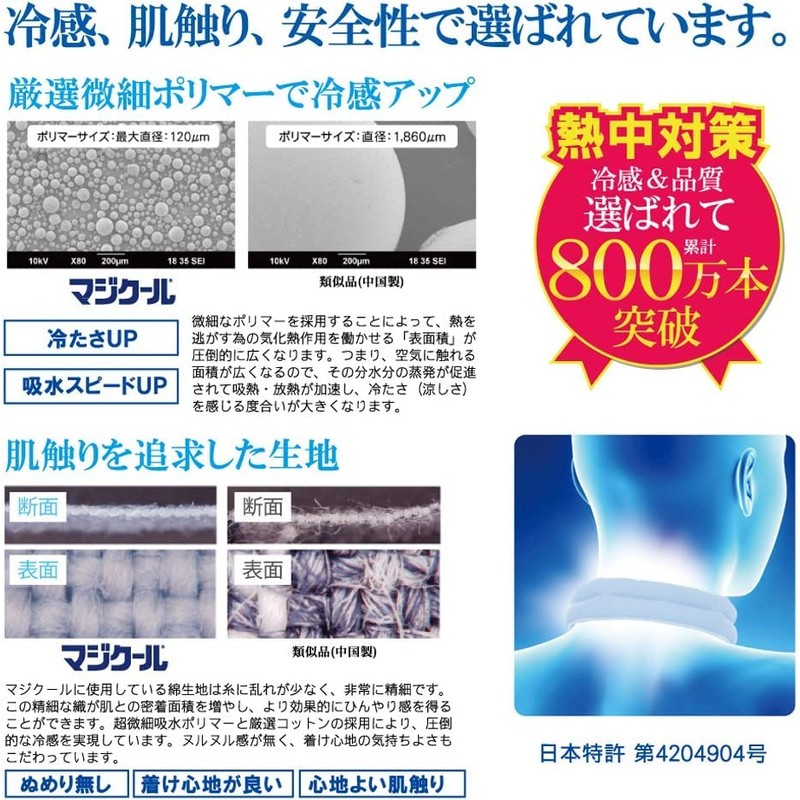 MAGICOOL Cooling Neck Cooler, Light Blue M (Normal), Made with