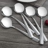 HOMMP 16-Piece Soup Spoons Set, Stainless Steel Round Bouillon Spoons