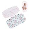 2Pcs Bassinet Sheet Polyester Cotton Breathable Elastic Bassinet Pad Mattress