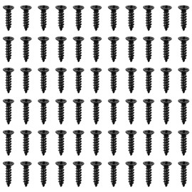 DOITOOL 100 Pcs Black Self Tapping Screws, Multi Purpose Screws, Flathead Screws for Wood, Drywall and Furniture