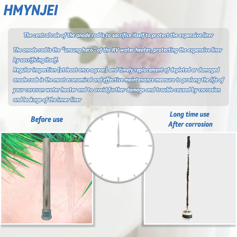 RV Water Heater Anode Rods 4.5" x 1/2" NPT for