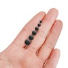 KWUNCCI Black Round Stud Earrings Set Hypoallergenic Surgical Stainless Steel