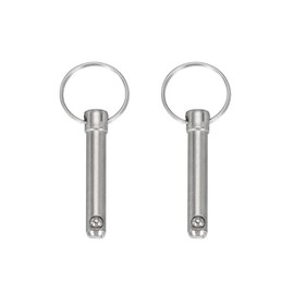sourcing map Quick Release Pin, Dia 5/16"(8mm) Usable Length 1.34"(34mm) Total Length 2.8"(71mm) Bimini Top Pin Marine Hardware Carbon Steel for Boat Accessories, Pack of 2