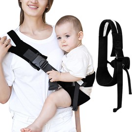 Lvjkes Baby Newborn Baby Sling Multifunctional Child Carrier Adjustable Portable for Babies from 6 to 48 Months Toddlers Weighing up to 25 kg (Black)
