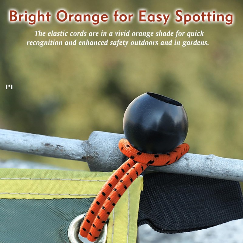 KOME 30pcs Bungee Cords 6 inch, Canopy Tarp Ball Ties,