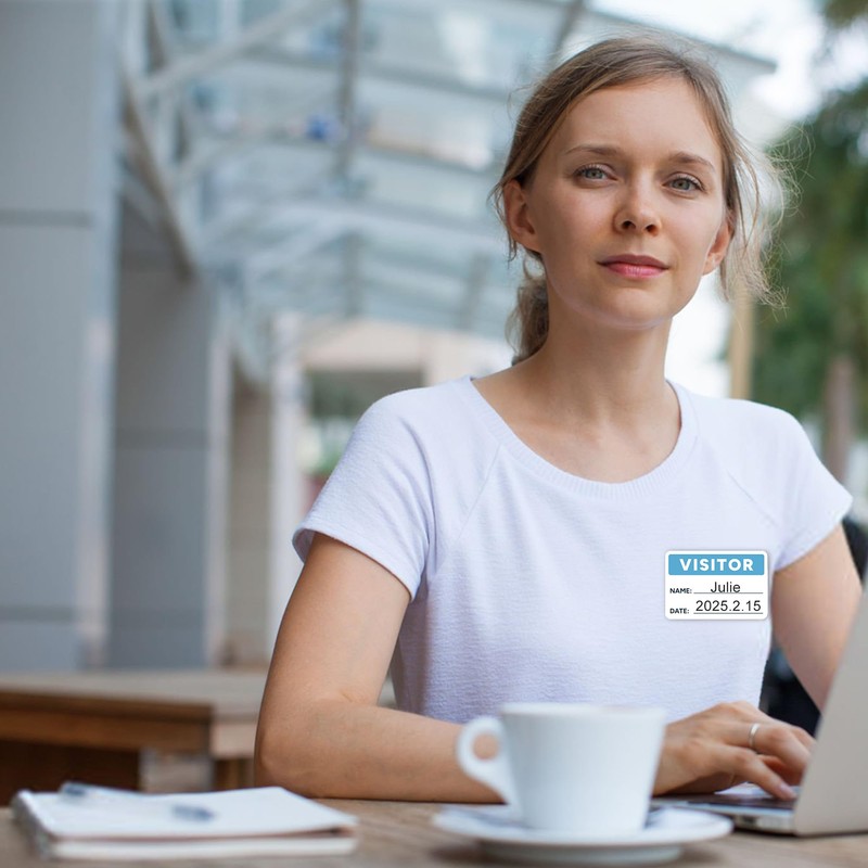 Visitor Pass Stickers – 300 Writable Name Tag Labels, 2