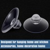 Romooa 50 Pack 20mm Mini Clear Suction Cups for Glass