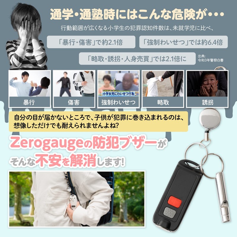 Zerogauge Security Buzzer (Recommended for Security Advisors), Elementary School Students,