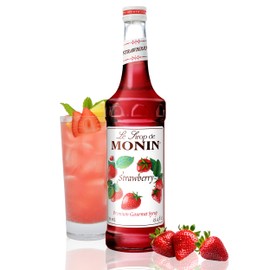 Monin - Strawberry Syrup, Mild and Sweet, Great for Cocktails and Teas, Gluten-Free, Non-GMO (1 Liter)