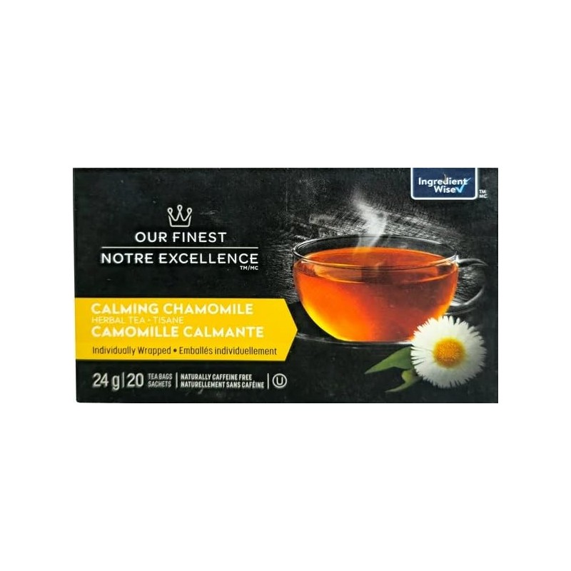 Our Finest Calming Chamomile Herbal Tea, Caffeine Free, 20 Tea