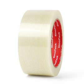 SinoPack Strapping Tape 3Pack 5.5Mil x 2in x 30yds Strapping Tape 2 inch Heavy Duty Strong Tape Fiberglass Reinforced Filament Tape