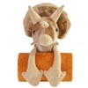 Stuffed Animal Toy and Blanket Set, Dinosaur Plush Toy and