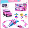 Race Tracks for Kids Ages 4-8, 203 PCS Pink Magic