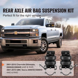 Air Helper Springs Bag Kit fit GMC Sierra Chevy Silverado 2500HD/3500HD 01-10